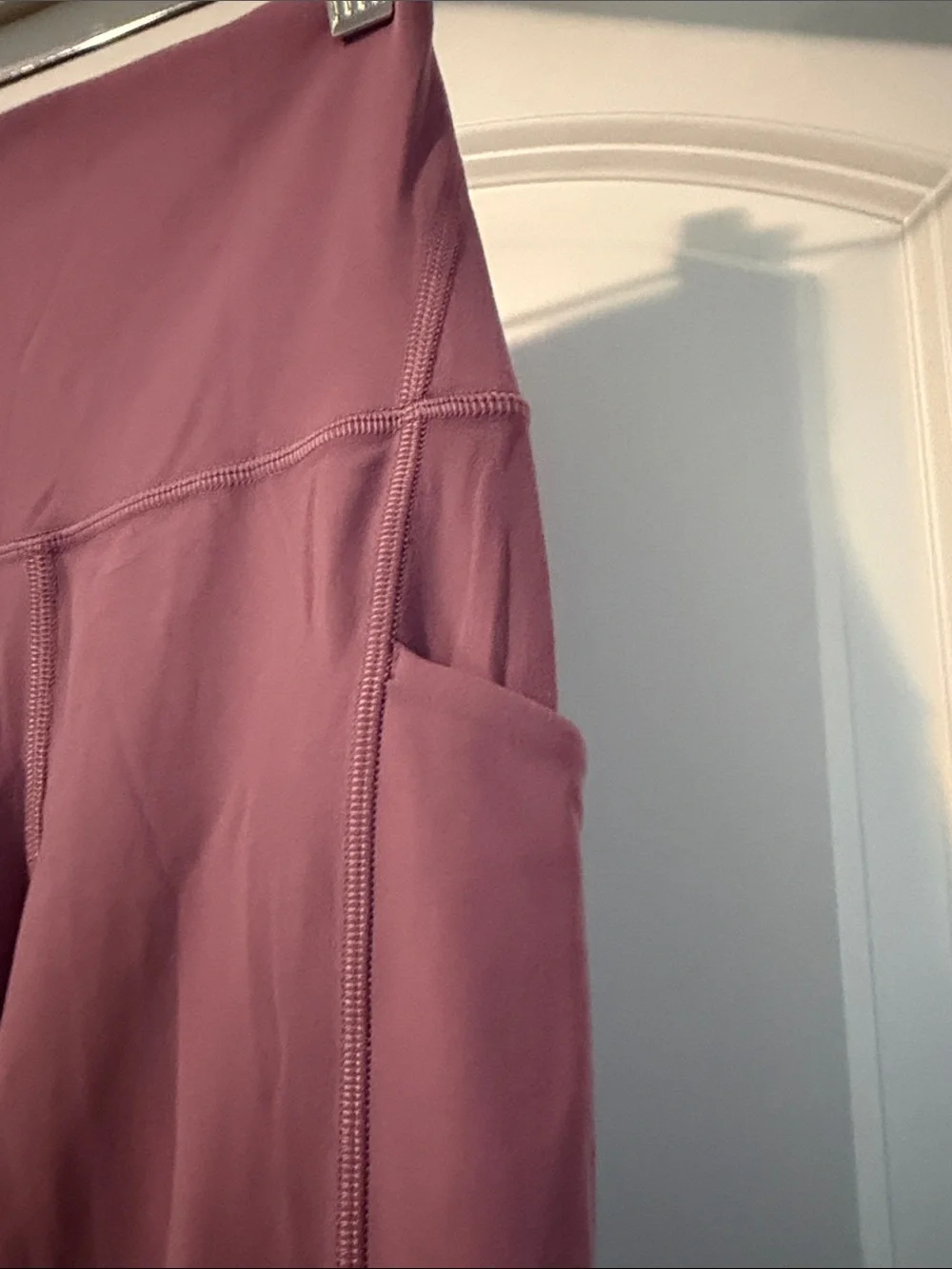 lululemon athletica mauve high-waist leggings with side pockets